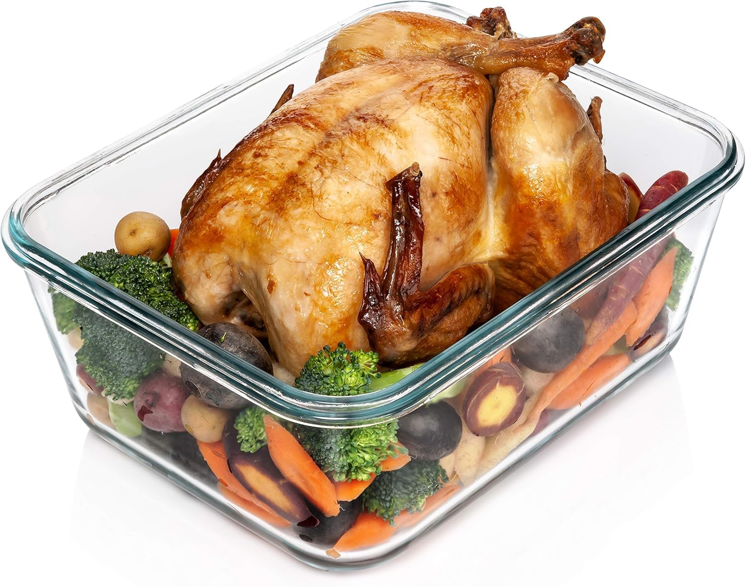 Razab 3300 ml glass container with lid for easy meal prep and long-lasting freshness.