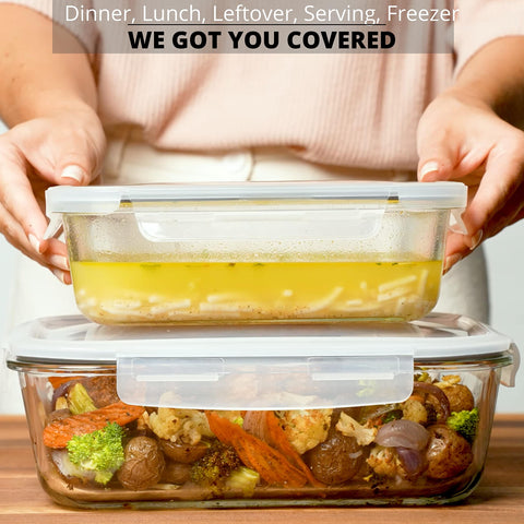 Razab 1520ml glass container ideal for daily leftovers and portions