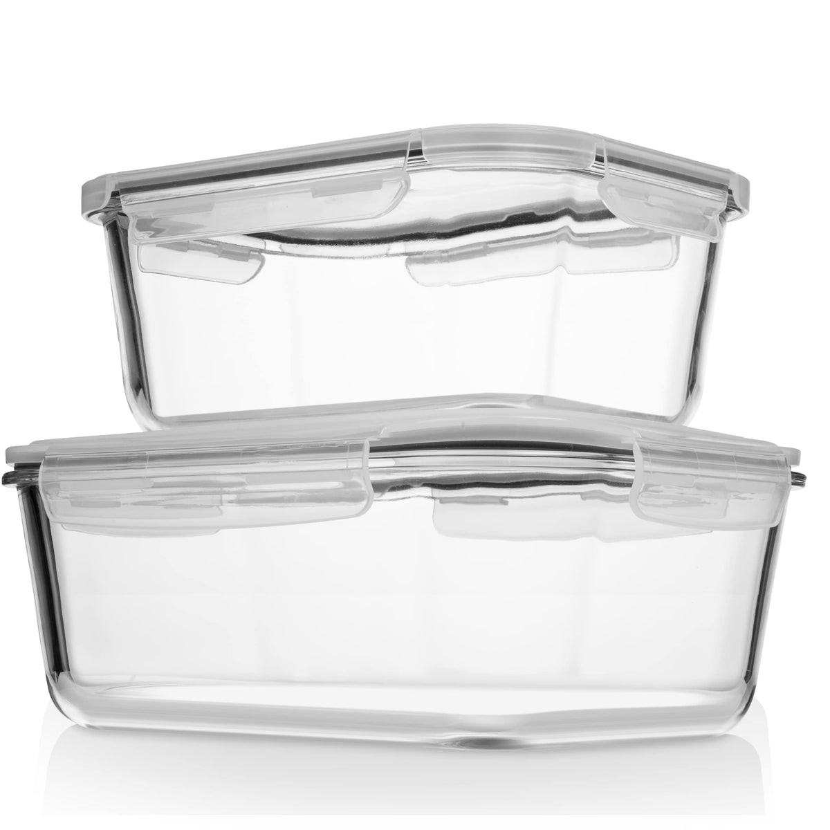 Razab 2700ml airtight glass container for large family meal prep