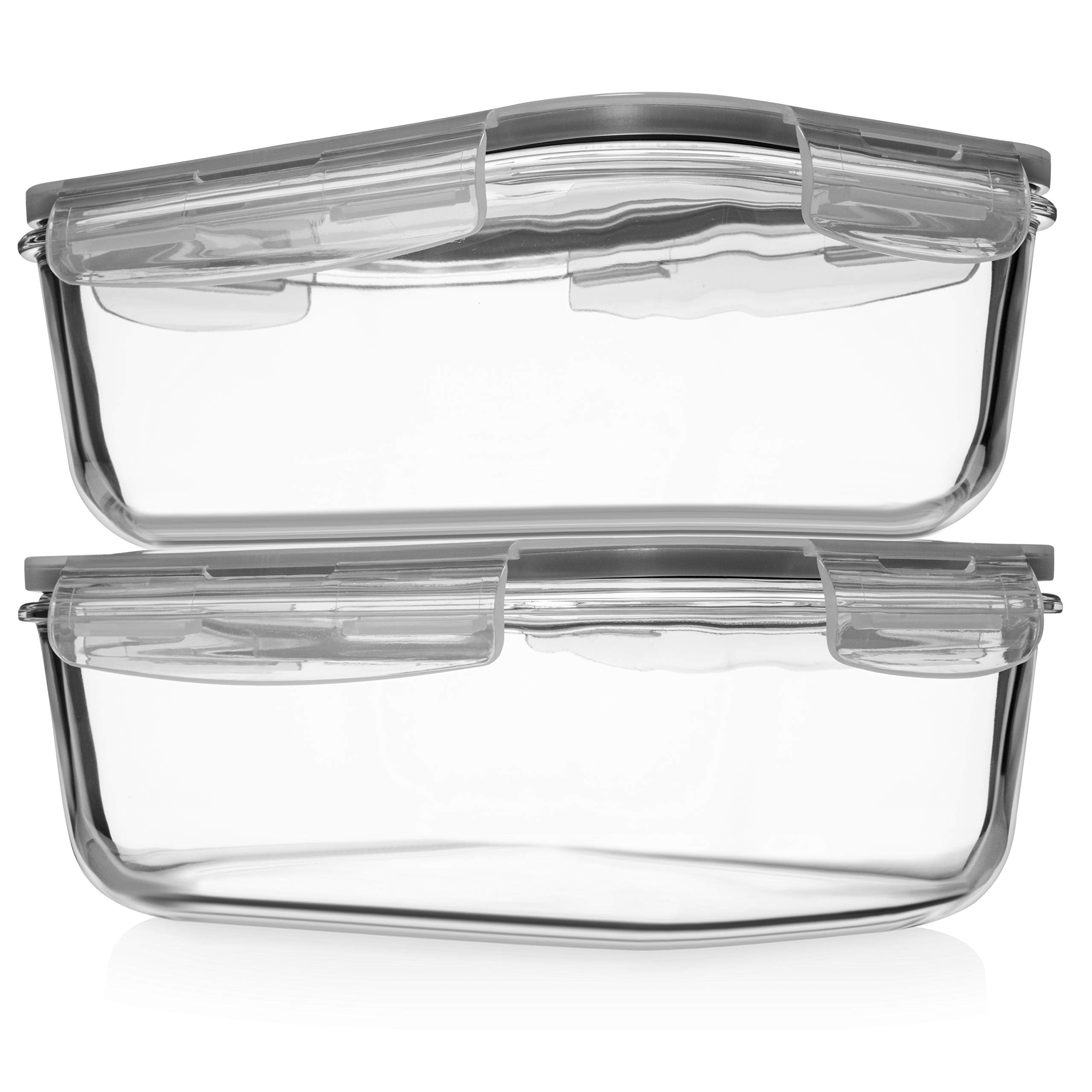 Razab 8-cup glass storage container with locking lids showing airtight seal for leftovers