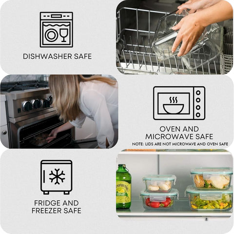 Razab borosilicate glass safe in oven and microwave without lids