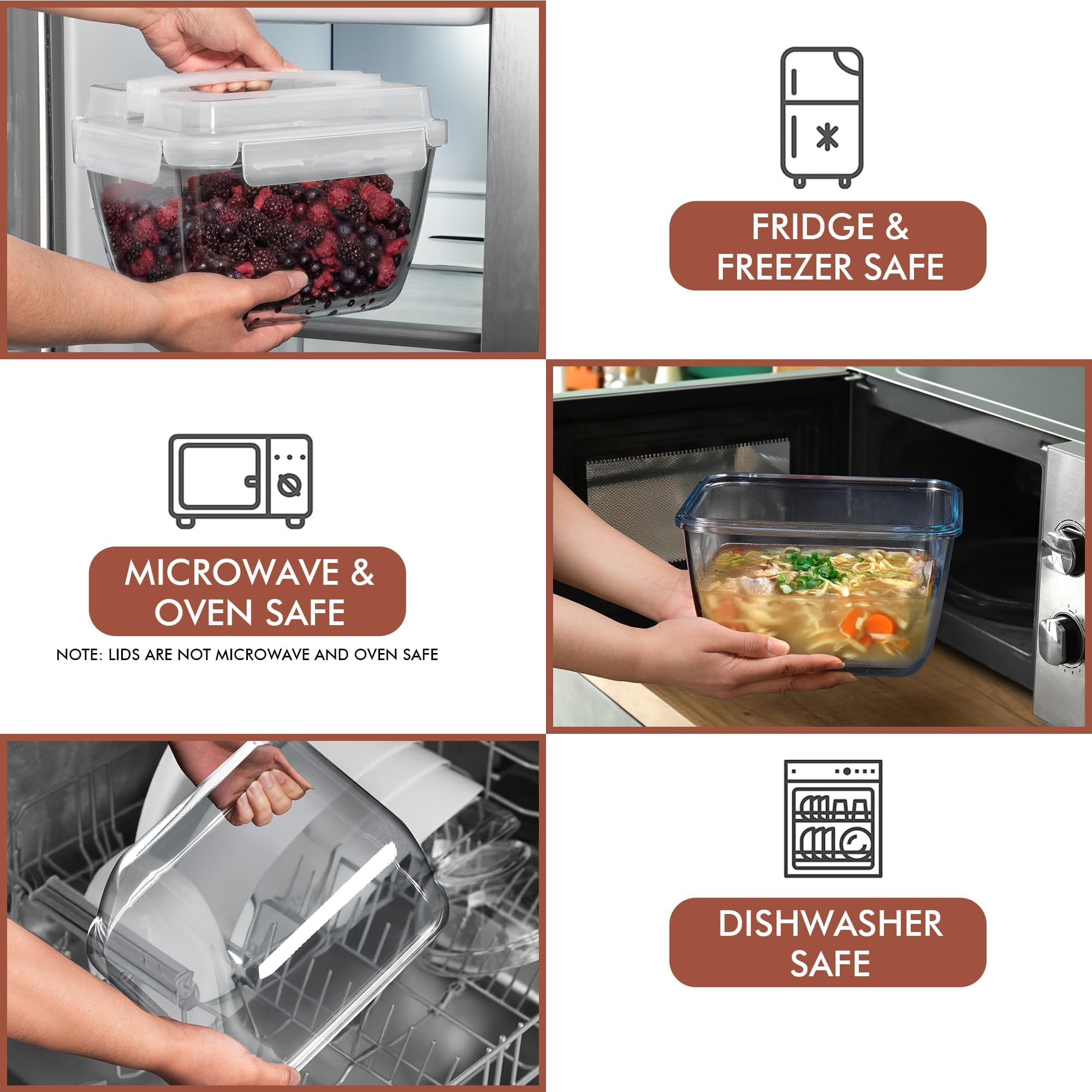 Razab BPA-free lid ensures safe storage without flavors or stains.