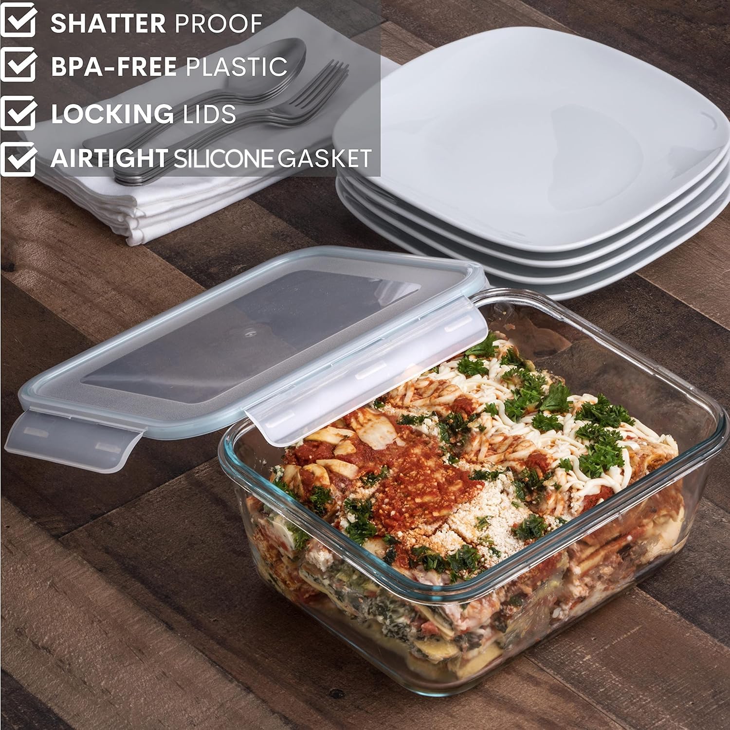 Razab BPA-free lid helps keep flavors and leftovers secure.