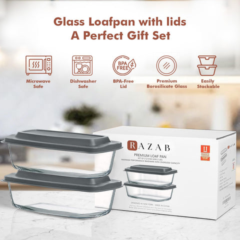 Razab BPA-free and PVC-free loaf pan construction for clean eating