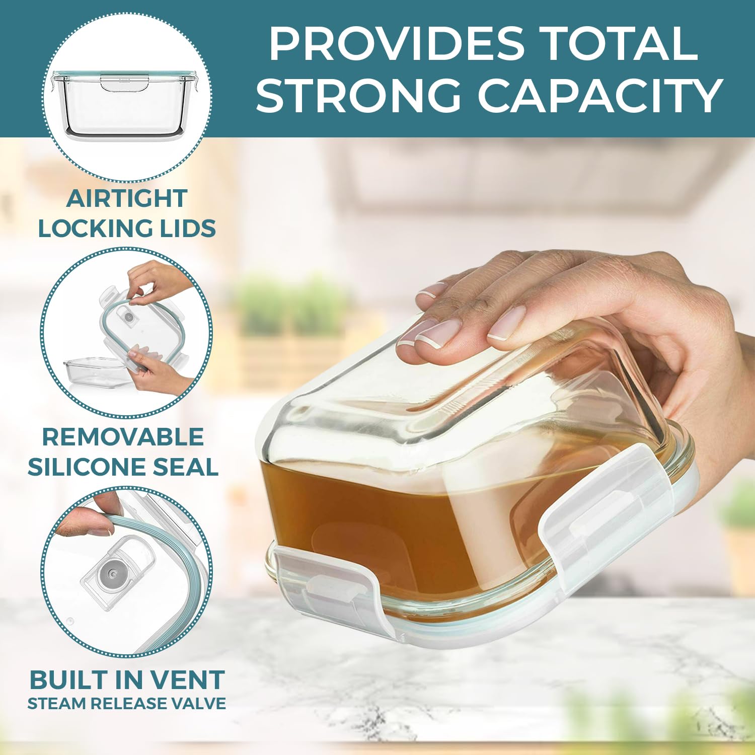 Razab built-in vent lids enable quick reheating while sealed