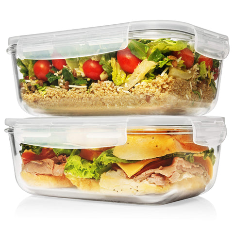 Razab top-shelf dishwasher safe glass container for easy cleanup