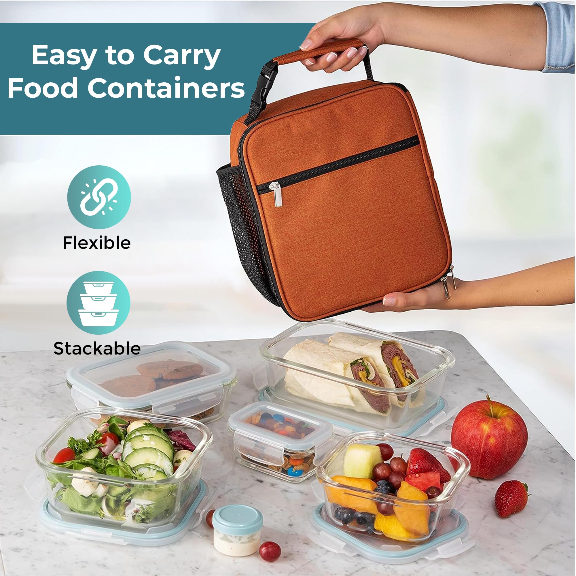 Razab dishwasher-safe top-shelf containers for easy cleanup.