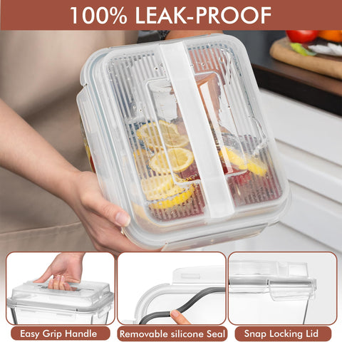 Razab freezer-to-table safe container maintains leftovers freshness.