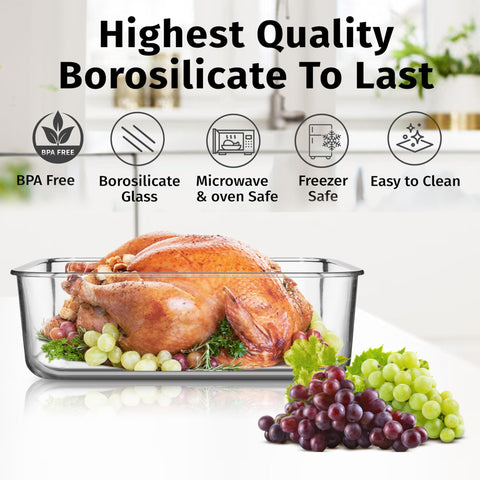 Razab lasagna bakeware container ready for baking and storing leftovers.
