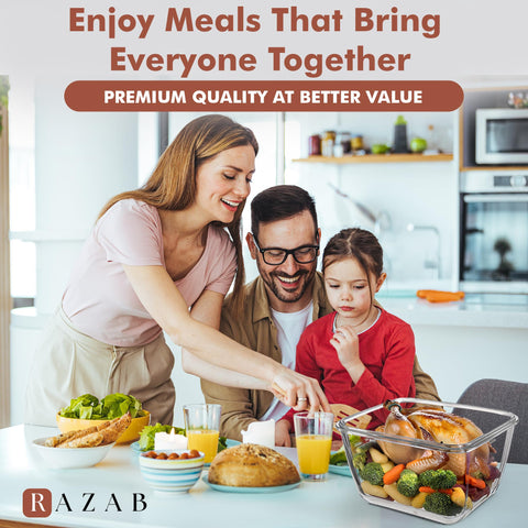 Razab leftovers storage container helps reduce waste and mess.