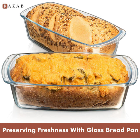 Razab loaf pan in oven demonstrating heat resistance and even browning