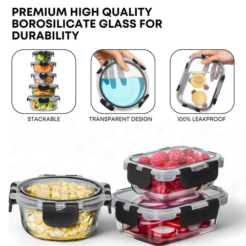 Razab BPA-free glass storage offers a non-toxic option for organized kitchens