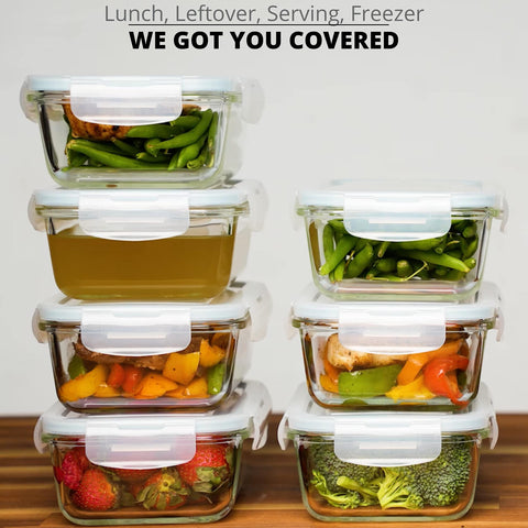 Razab containers suitable for microwave and top-shelf dishwasher cleaning.