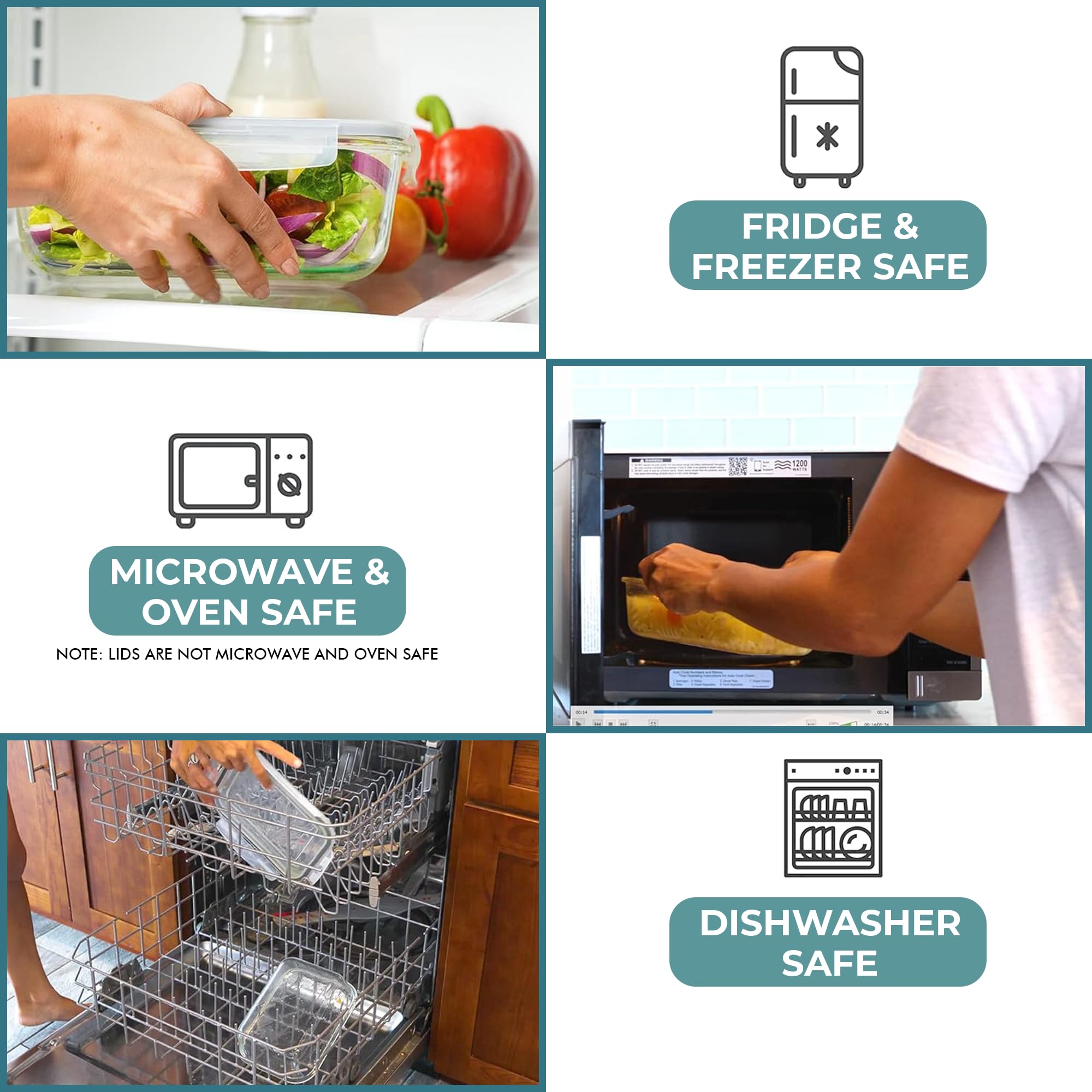 Razab container suitable for reheating directly in the microwave or oven