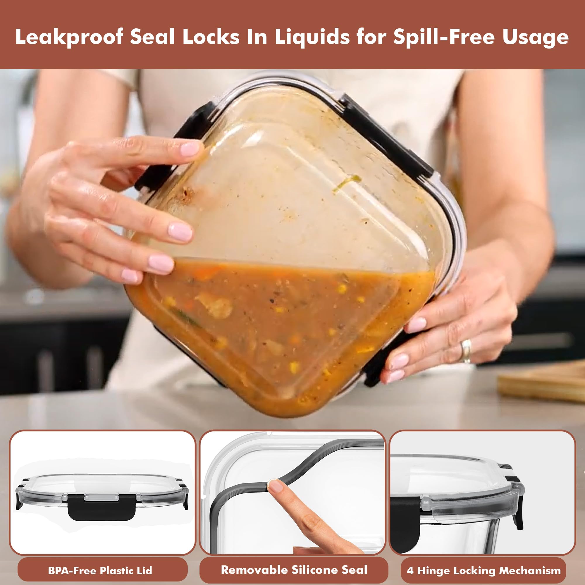 Razab removable silicone seal for easy cleaning and odor control