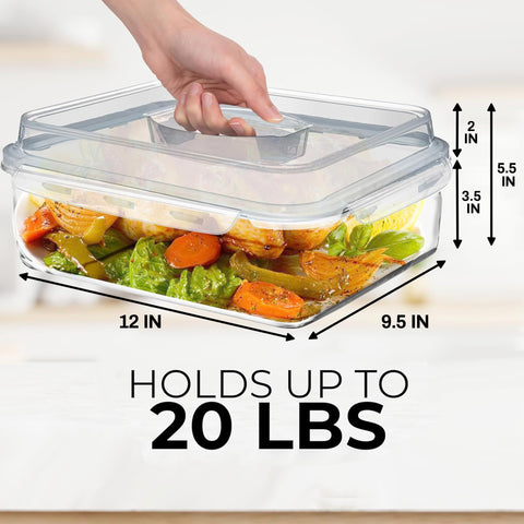 Razab square glass storage design minimizes dead space and fits neatly in the fridge.