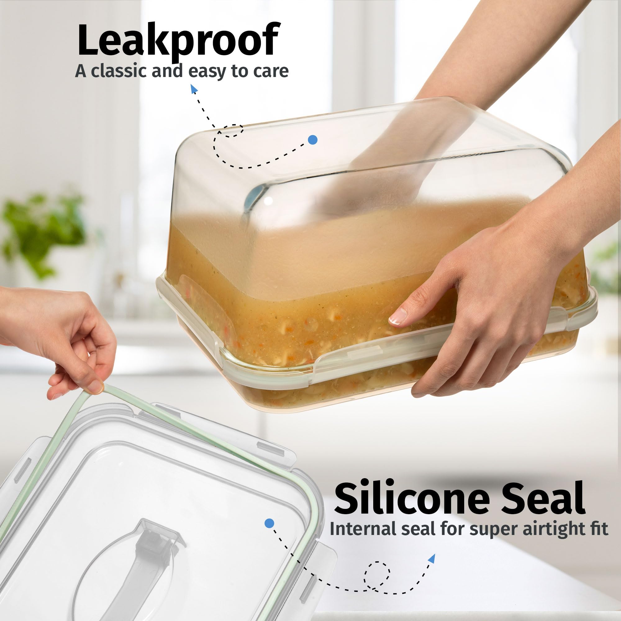 Razab square glass design minimizes wasted space in the fridge