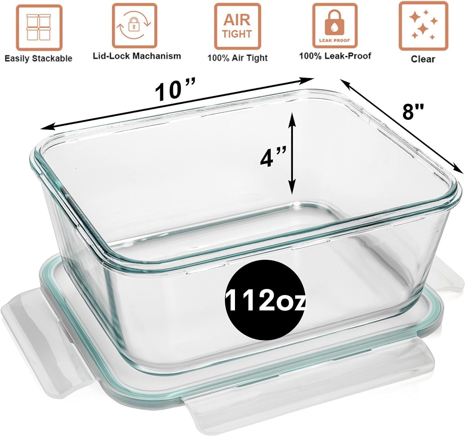 Razab square glass design minimizes wasted space in the fridge and freezer.