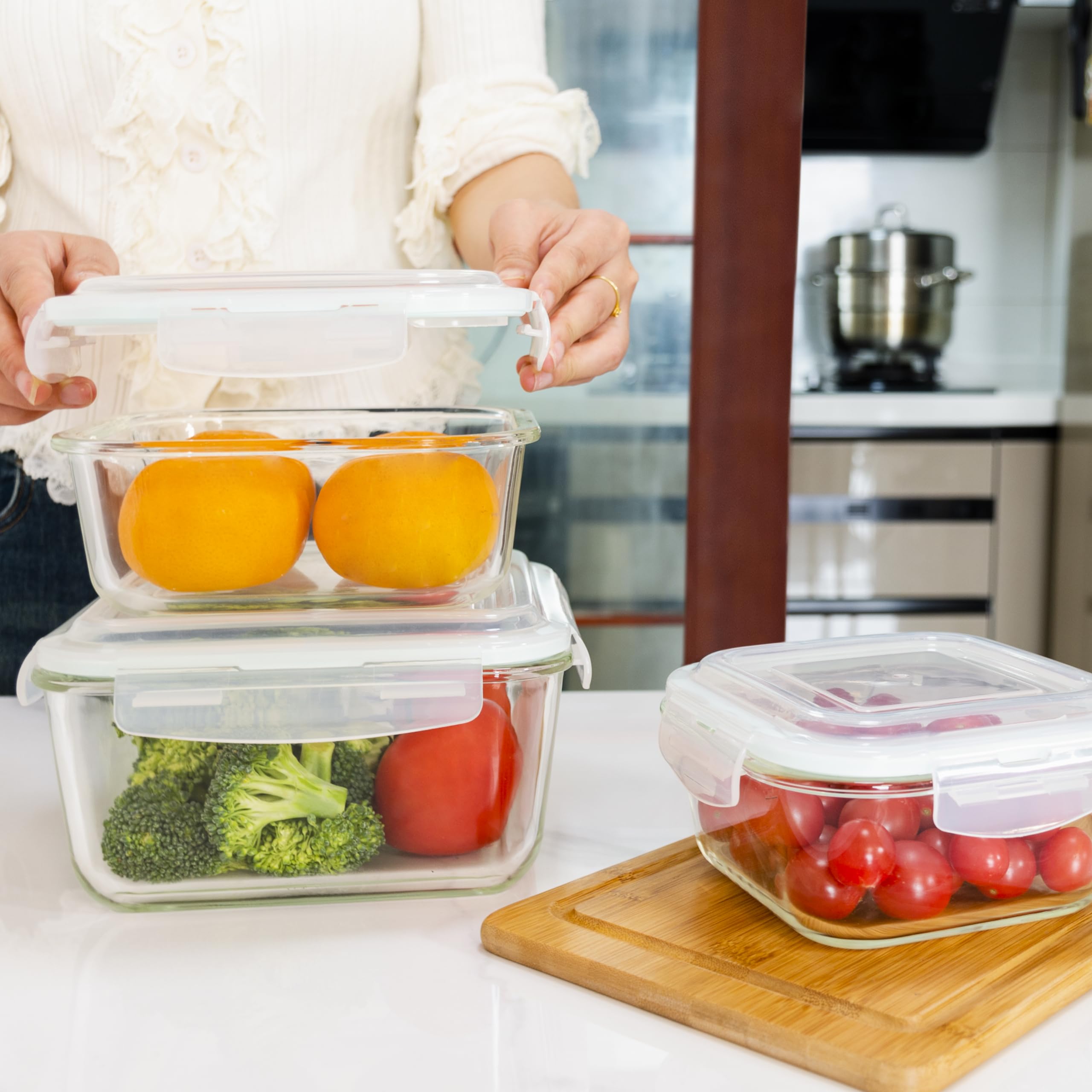 Razab stackable design saves fridge and cabinet space