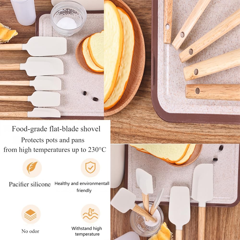 Rctiotuw spatula set cream white stored neatly in a drawer for quick access