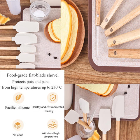 Rctiotuw spatula set cream white stored neatly in a drawer for quick access