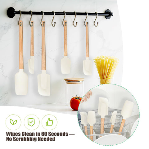Rctiotuw spatula set protecting nonstick pans while scraping and folding sauces