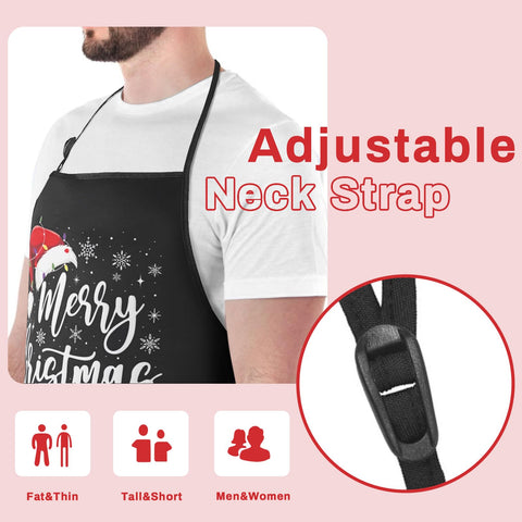 Rcvlauf Christmas apron large size provides full front coverage.