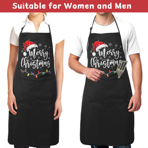 Rcvlauf Christmas apron stain-resistant surface keeps clothes cleaner.