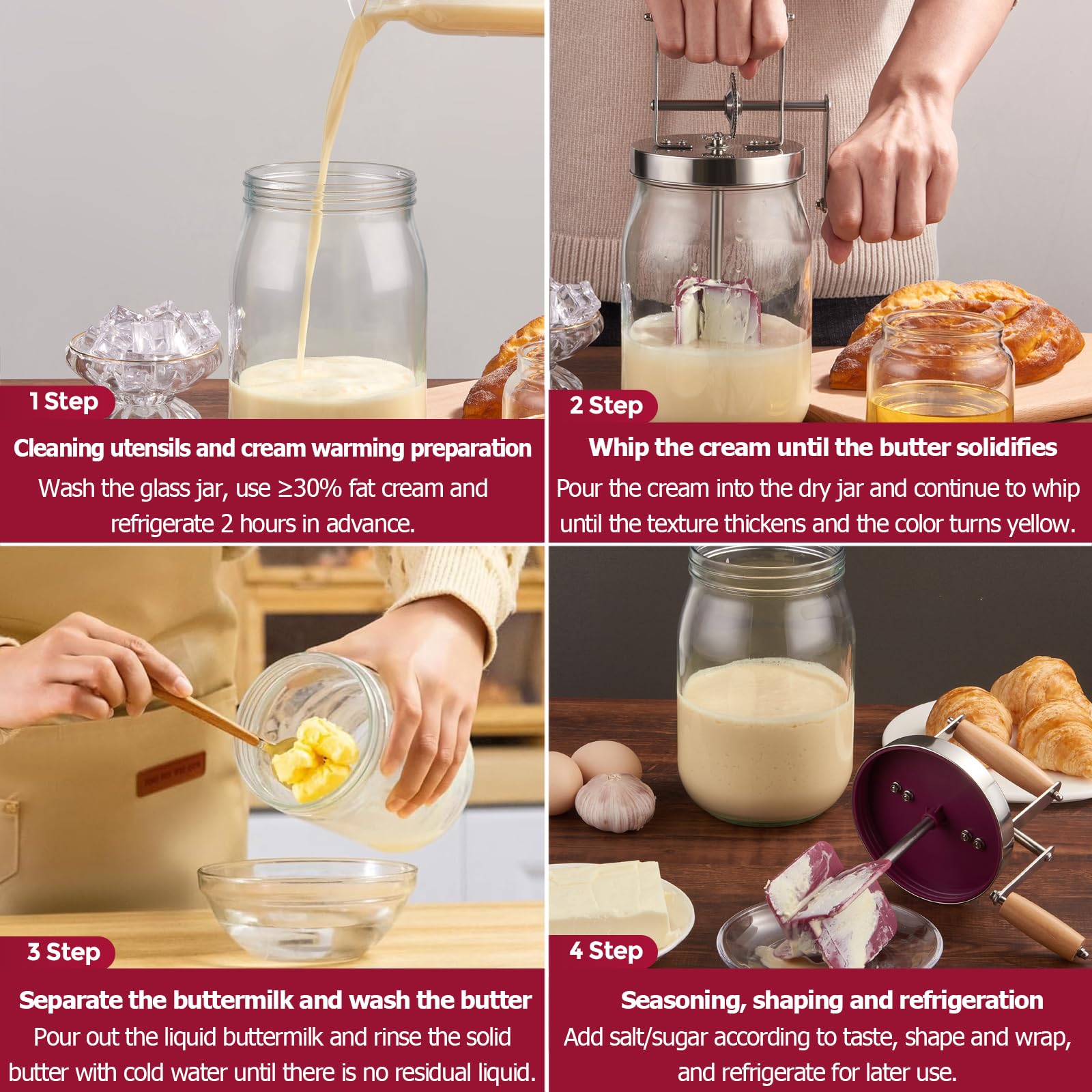 RDGDFONG dishwasher-safe jar and easy-clean design