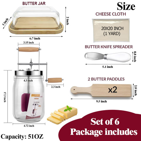 RDGDFONG kitchen bundle includes six butter making pieces