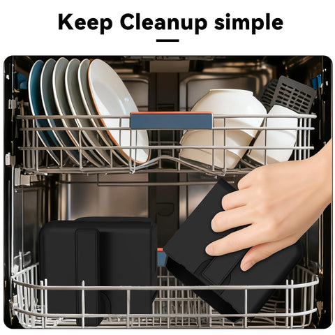 REABELL dishwasher-safe nonstick baskets simplify cleanup
