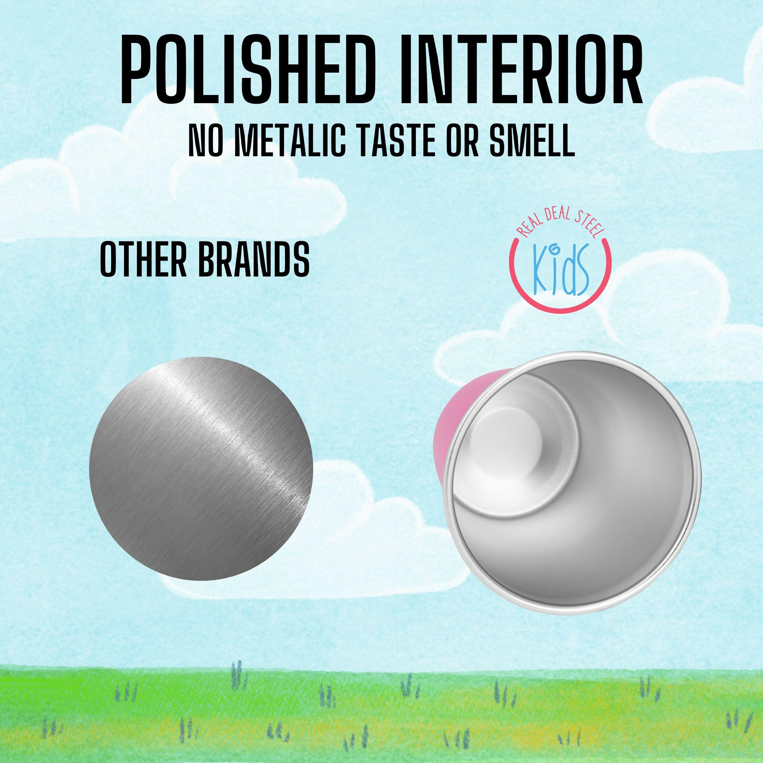 Real Deal Steel cups are BPA-free and lead-free for safe sipping.