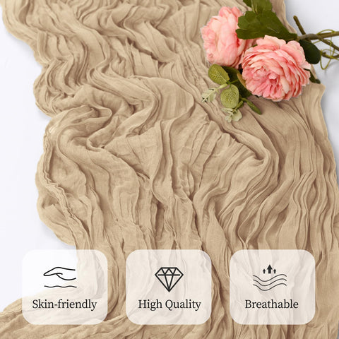 RealBox gauze runner as chair sash accents to elevate decor