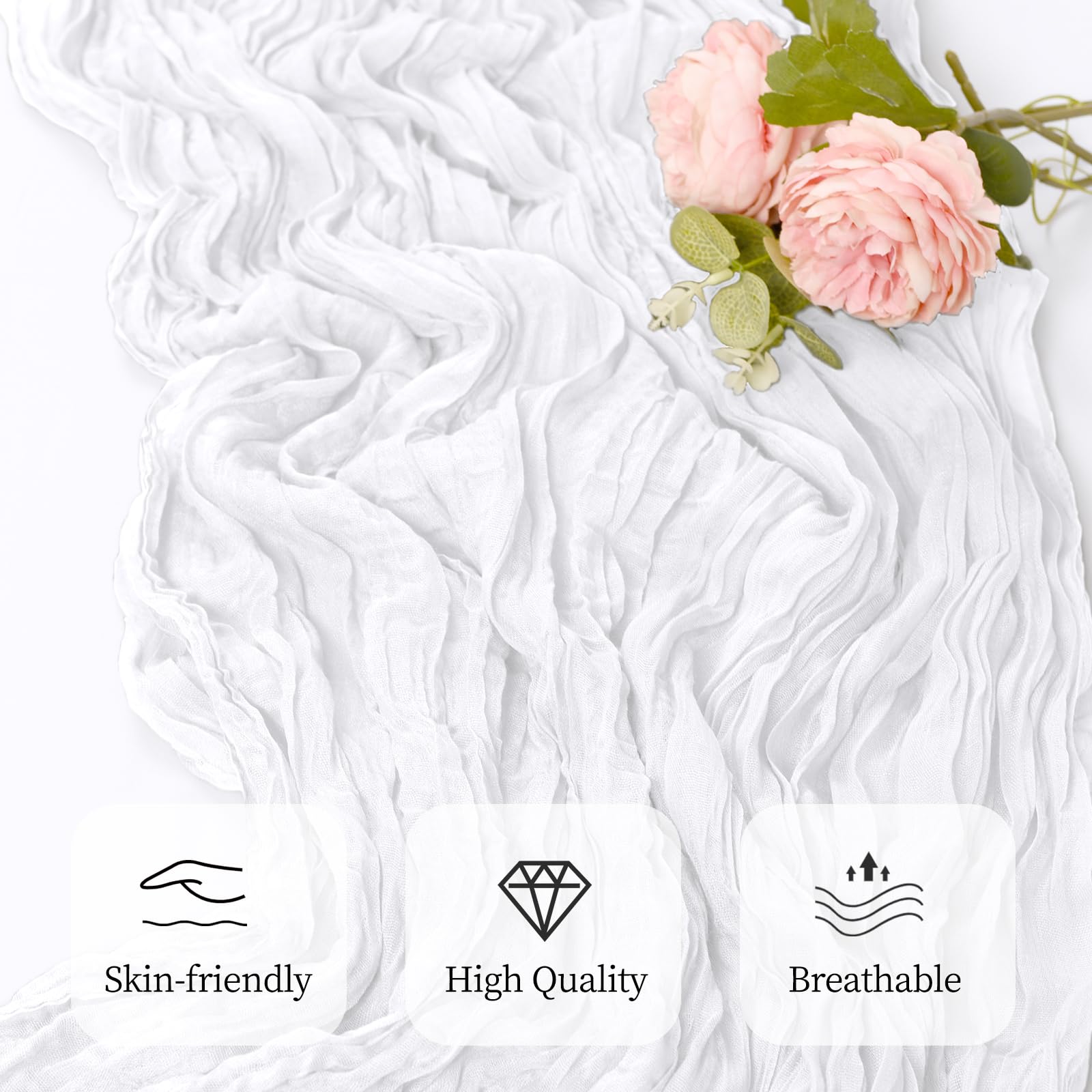 RealBox edge stitched cheesecloth adds a refined finish to decor.