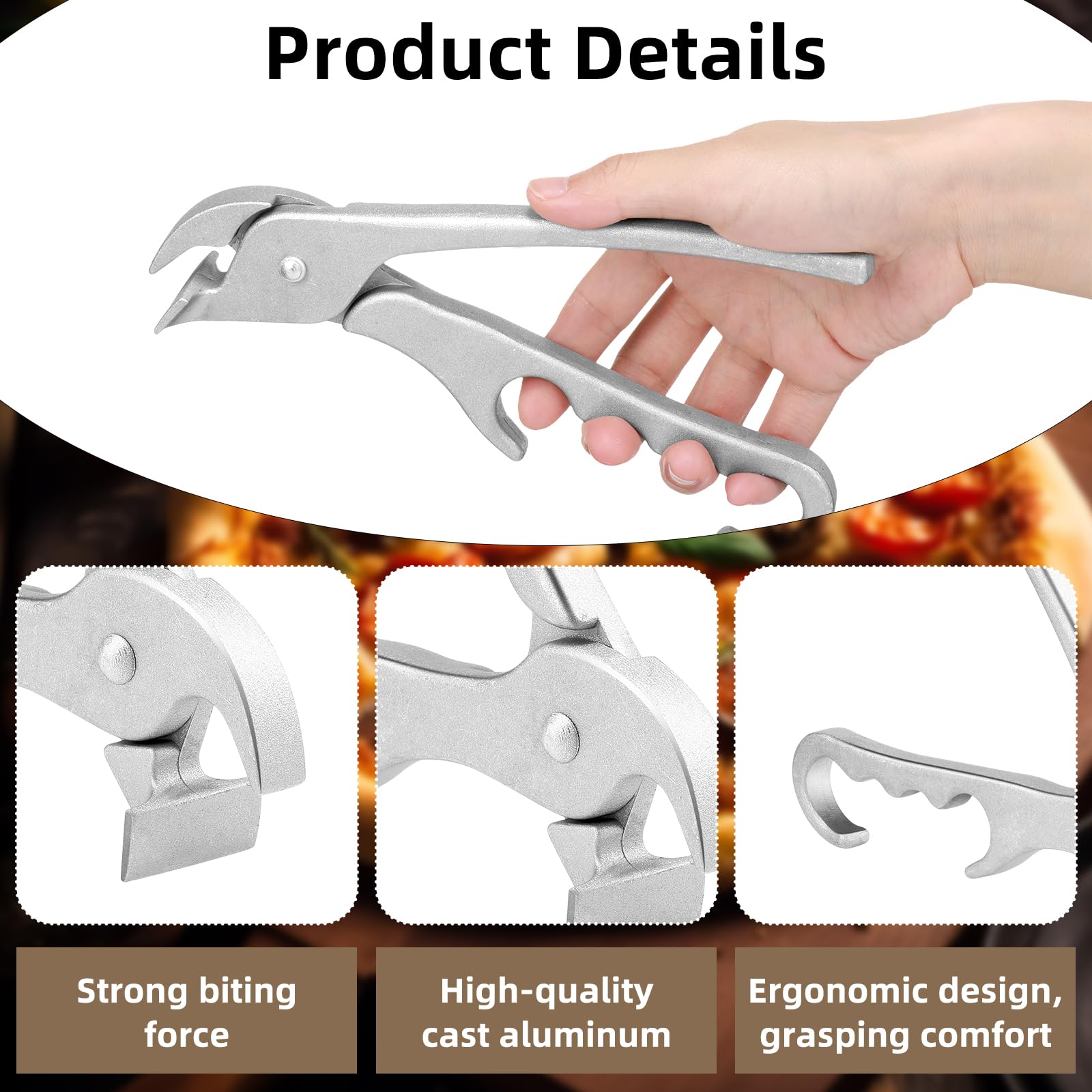 Reallnaive cast-aluminum pizza gripper durable and heat-resistant for baking.