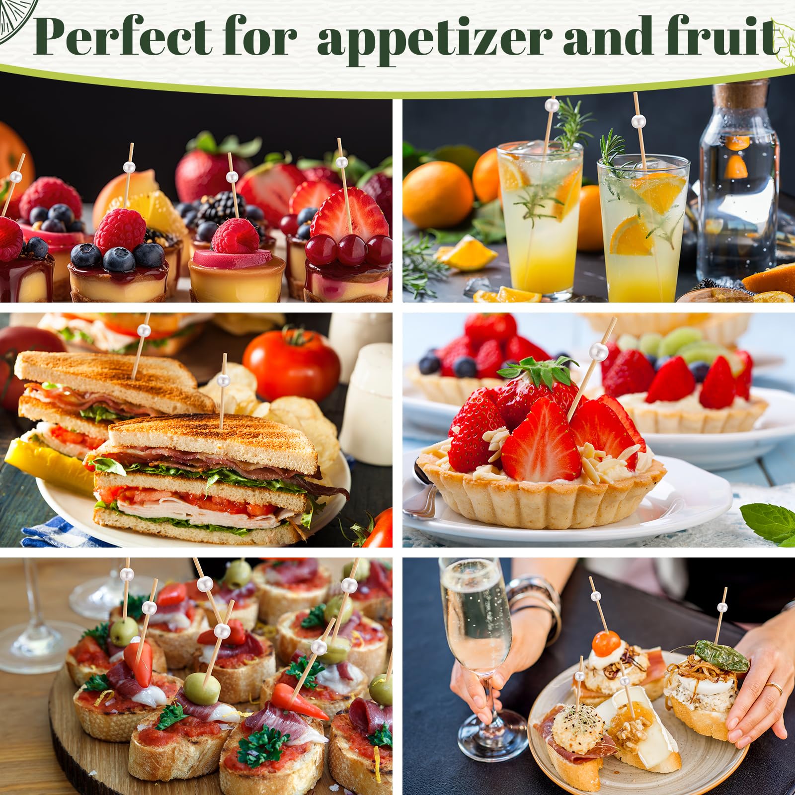 Reallnaive 600-pack skewers keep foods neatly organized on boards.