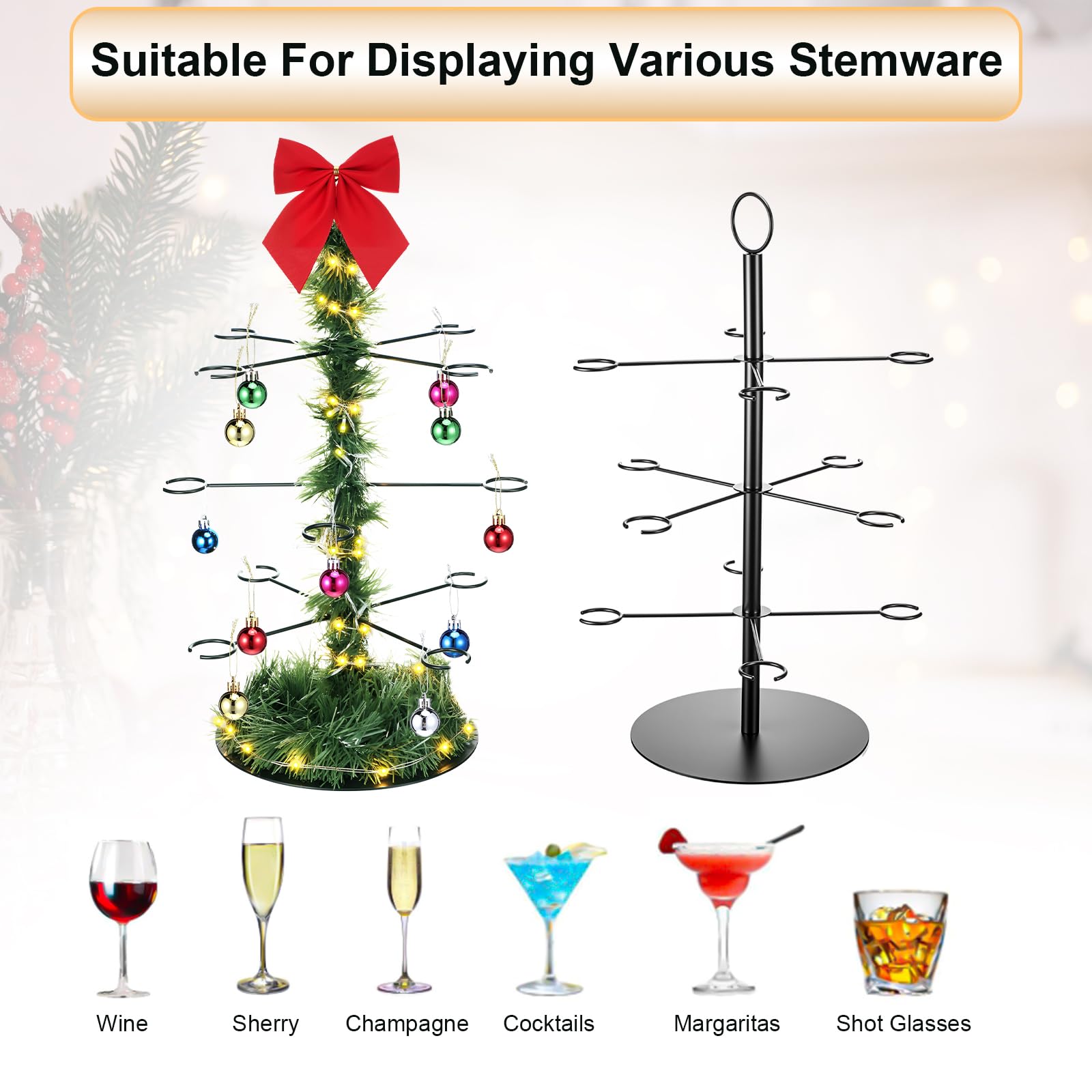 Reallnaive drink glass holder base provides stable, spill-free setup.