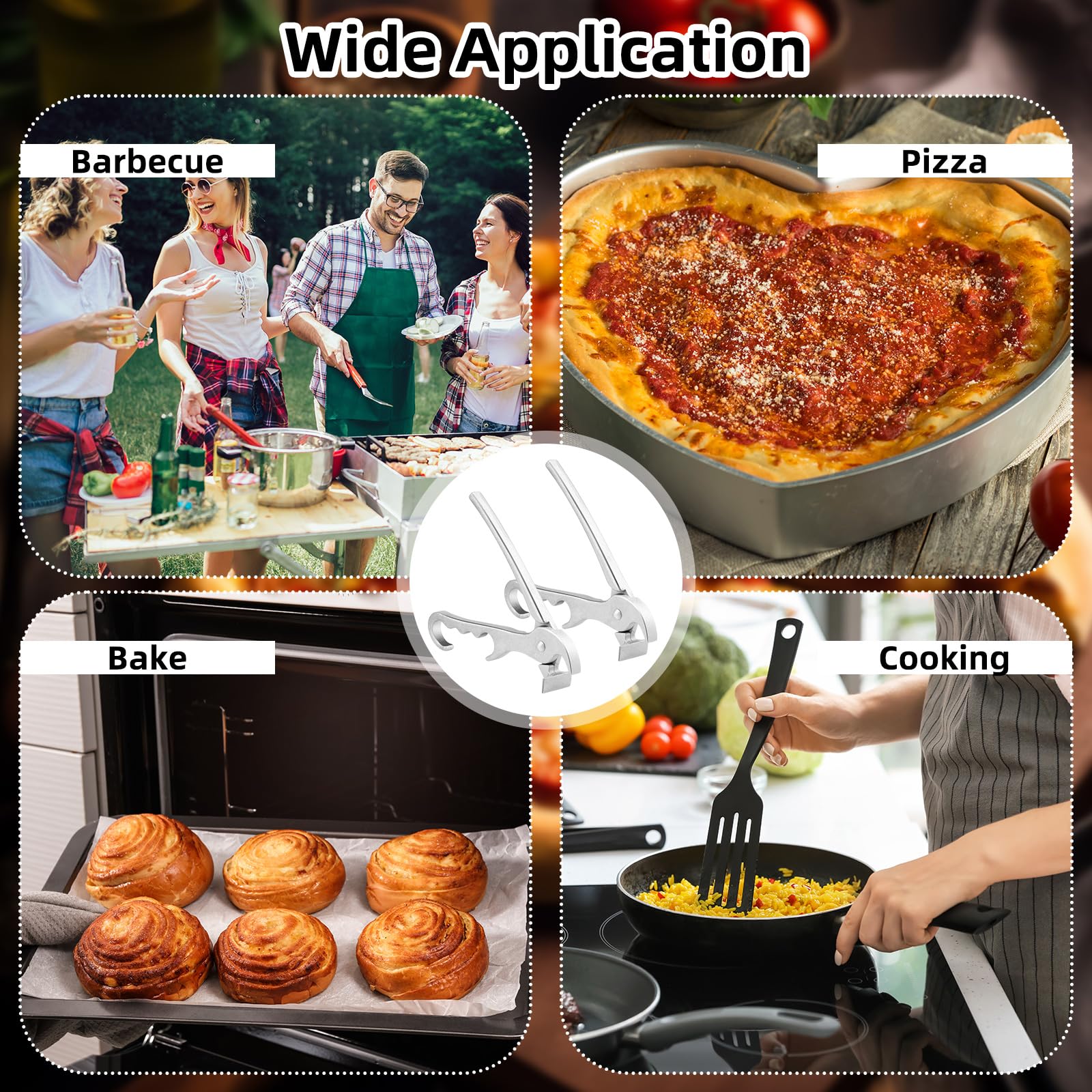 Reallnaive easy-grip handle pizza gripper reduces slips when handling hot dishes.