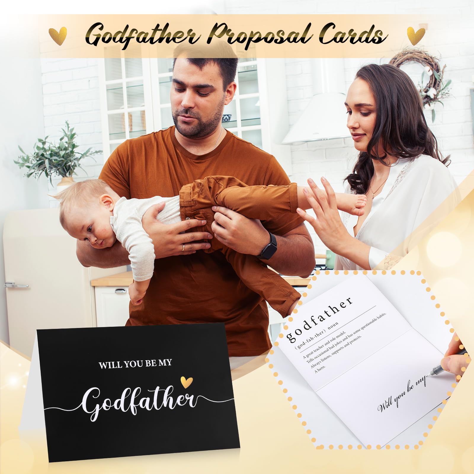 Reallnaive godfather keychain as a thoughtful keepsake that travels with him.