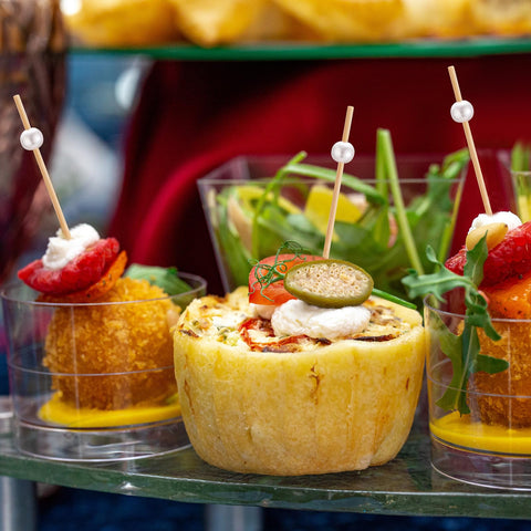 Reallnaive party picks enhance presentation for weddings and celebrations.
