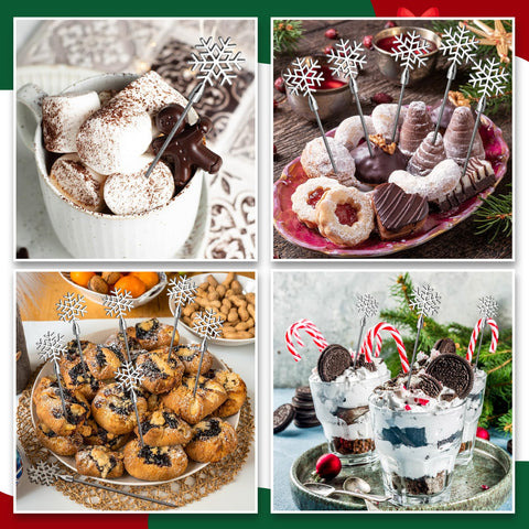 Reallnaive snowflake picks accent desserts with seasonal shimmer.