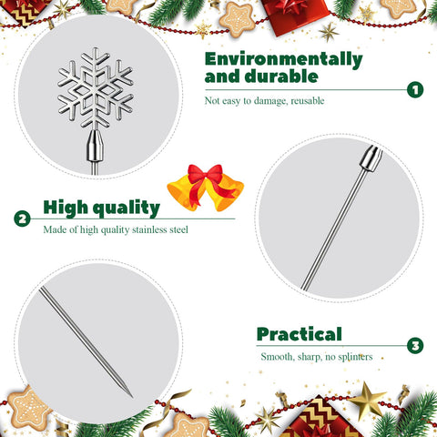 Reallnaive snowflake picks enhance a winter table for gatherings.
