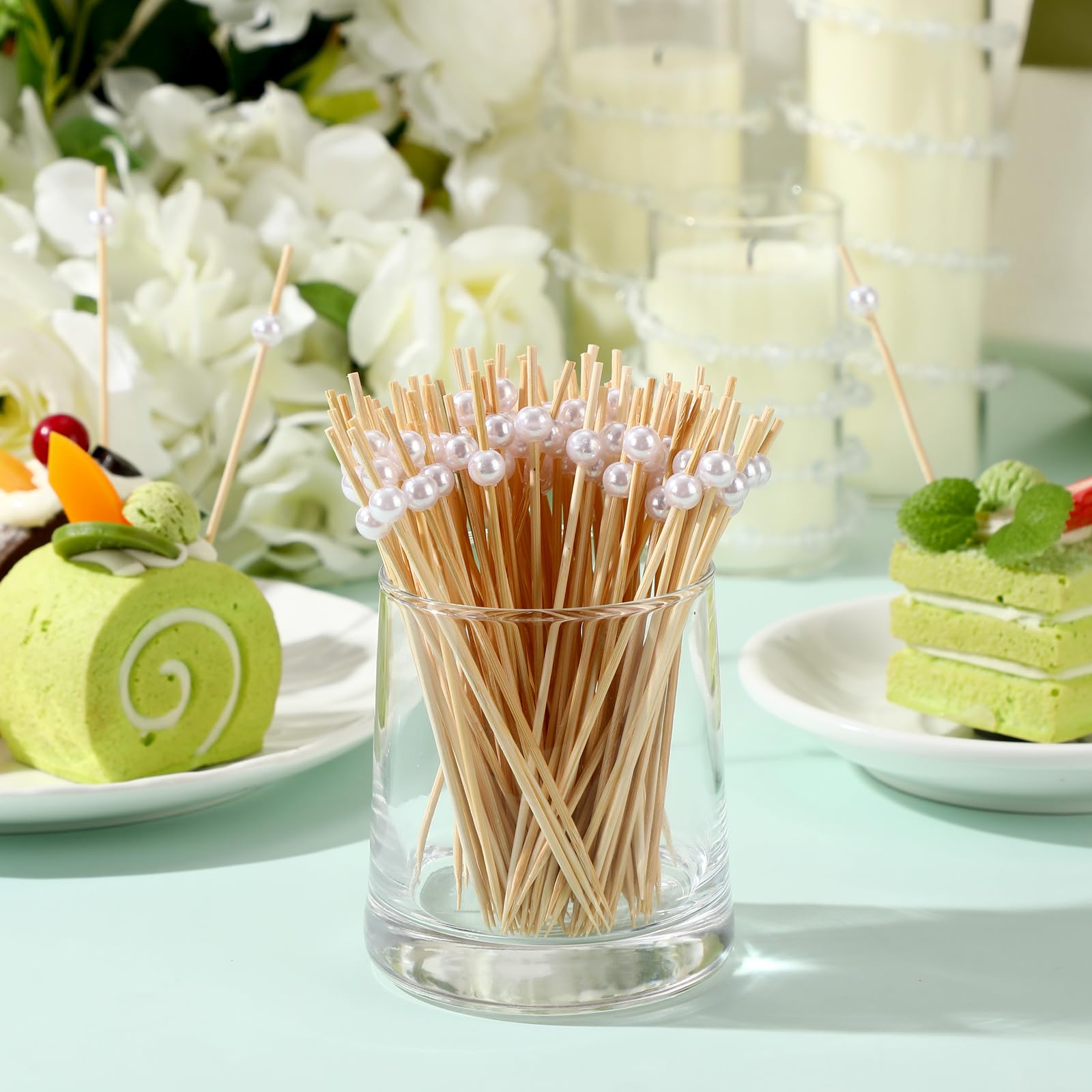 Reallnaive 4.7-inch cocktail sticks for drinks and appetizers.