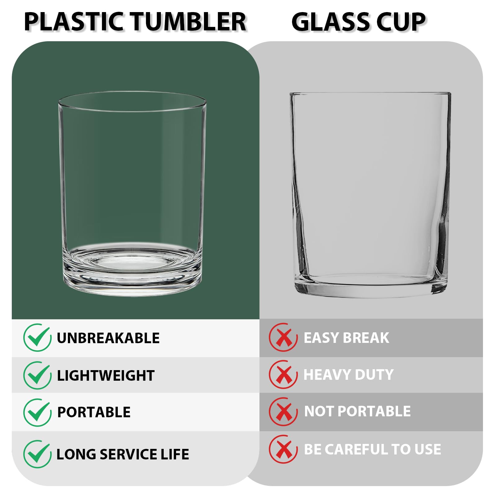 Realway dishwasher-safe plastic glasses for quick cleanup after gatherings.