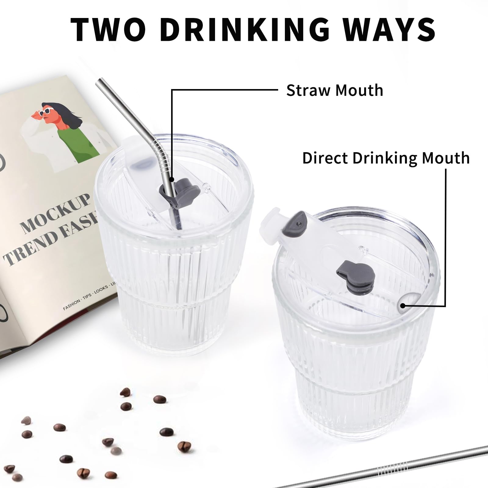 RÉΑLWÁY stainless steel straw and brush promote eco-friendly sipping.