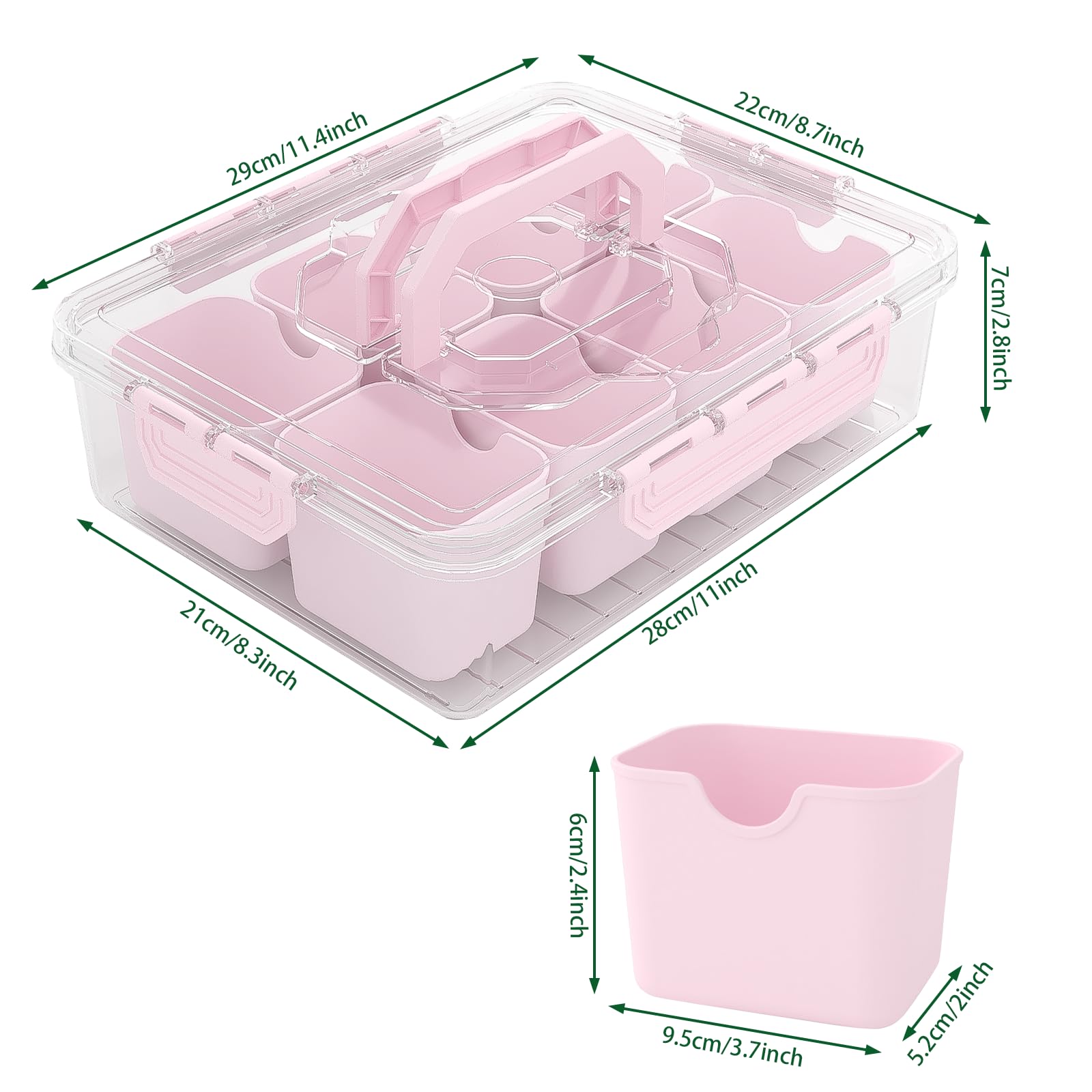 REBECAT charcuterie organizer with eight compartments for candy nuts and fruits