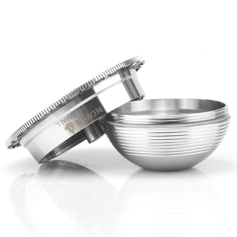 RECAFIMIL stainless steel capsule ready for reusable brewing and savings