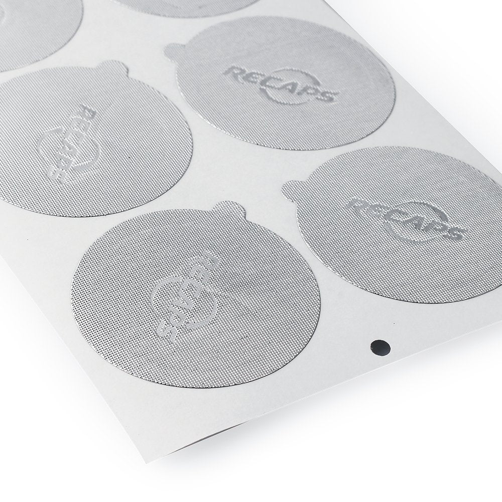 RECAPS foil seals with easy removal tab for tidy pod resealing