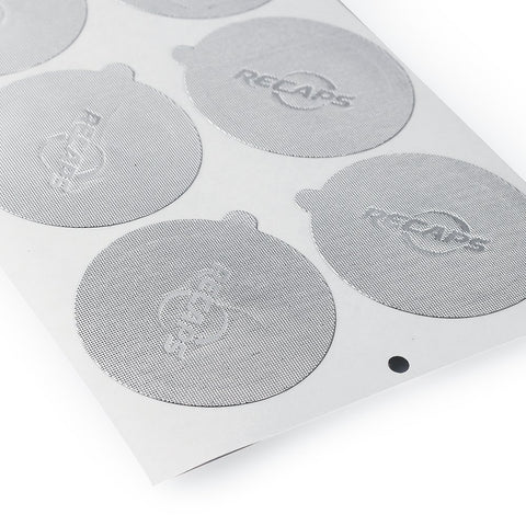 RECAPS foil seals with easy removal tab for tidy pod resealing