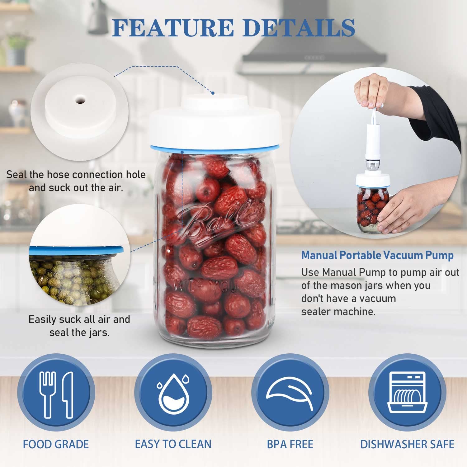 RECAT manual vacuum pump provides portable air extraction on the go.